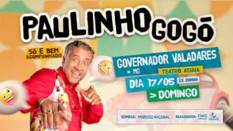 Imagem do evento PAULINHO GOGÓ – SÓ E BEM ACOMPANHADO